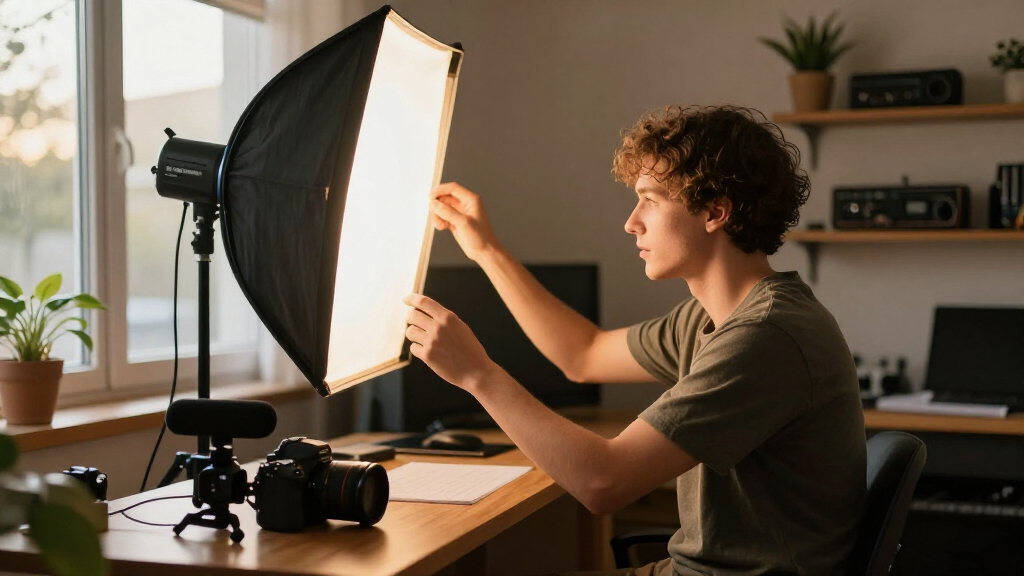 softbox lighting kit for video production