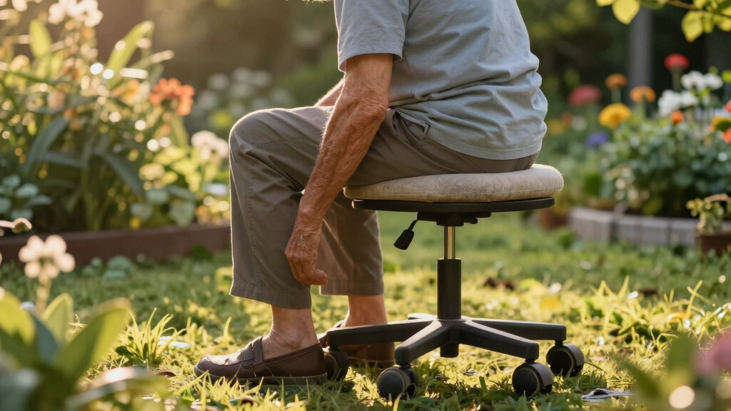 best rolling garden seat with wheels for seniors