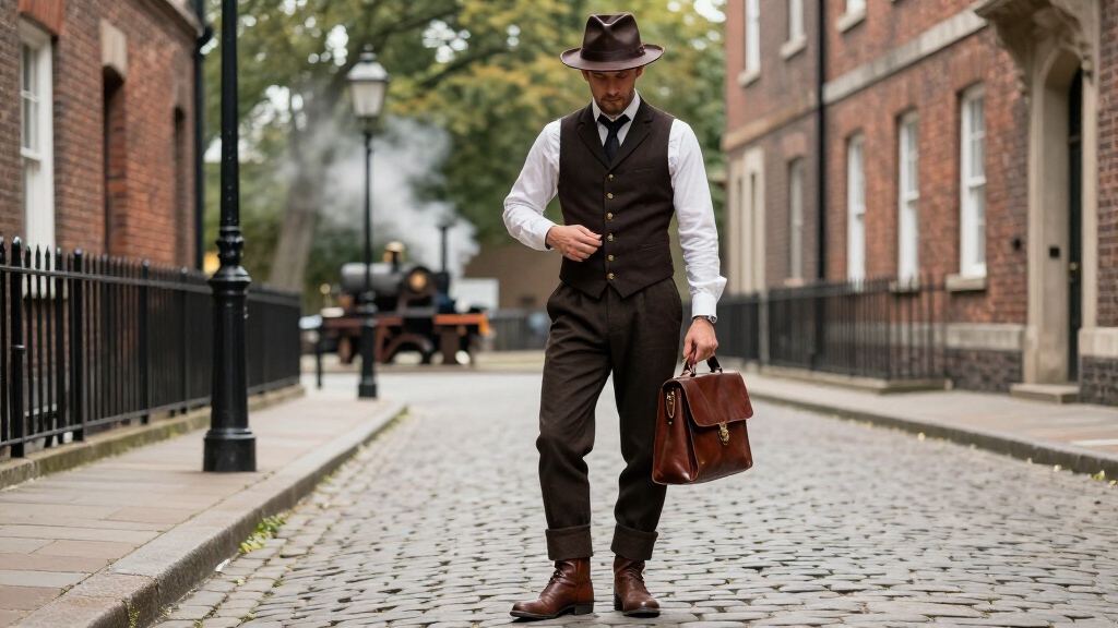 essential steampunk clothing for men waistcoats hats and boots