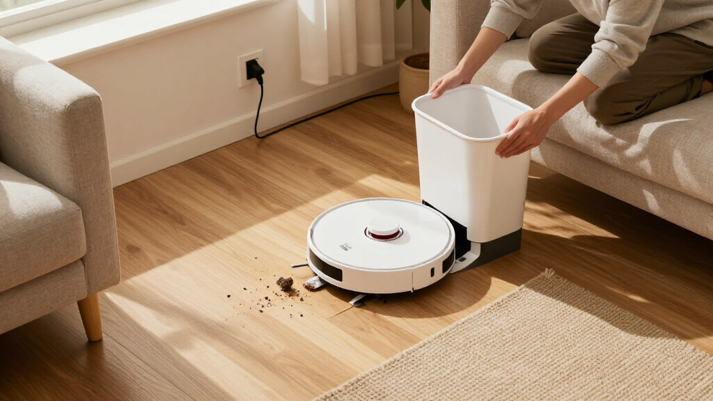 robot vacuums with self-emptying bases