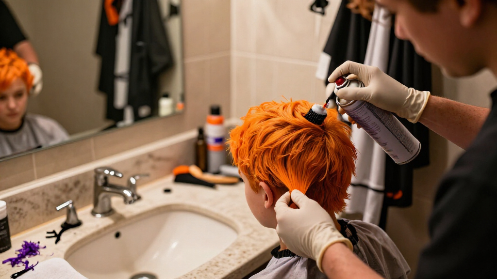 Halloween temporary hair color sprays