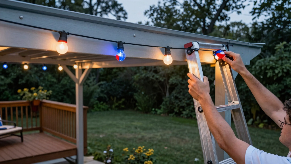 patriotic outdoor string lights