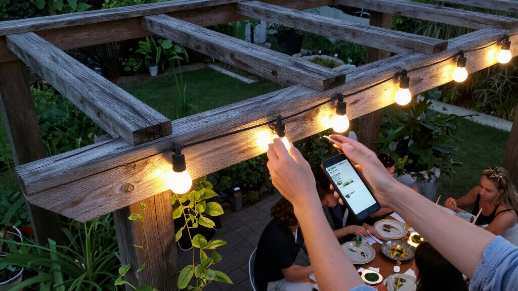 smart outdoor string lights