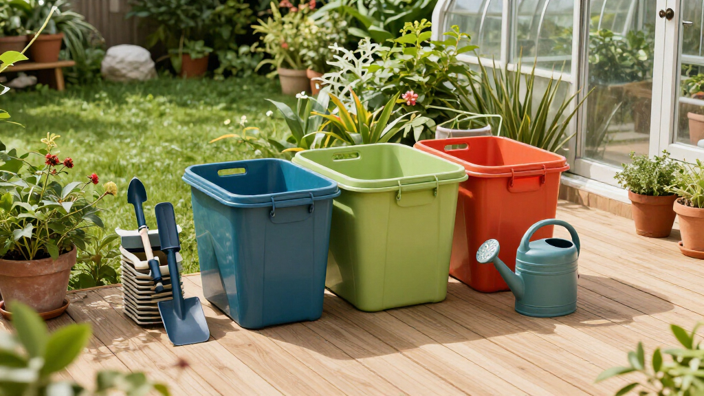 garden and outdoor organization bins