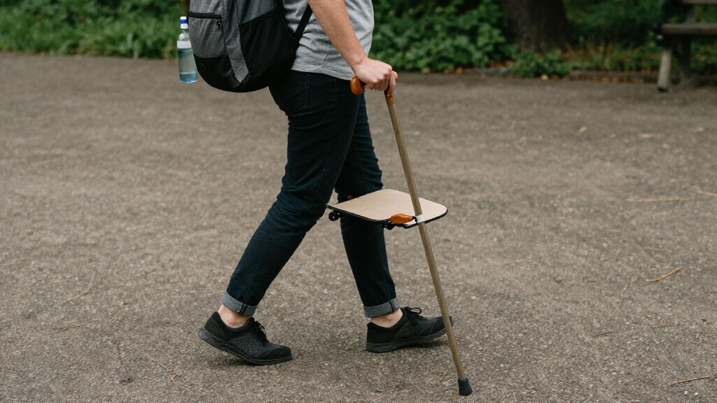 cane with seat for walking safety