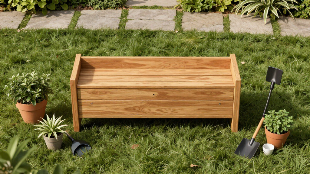 garden outdoor storage benches