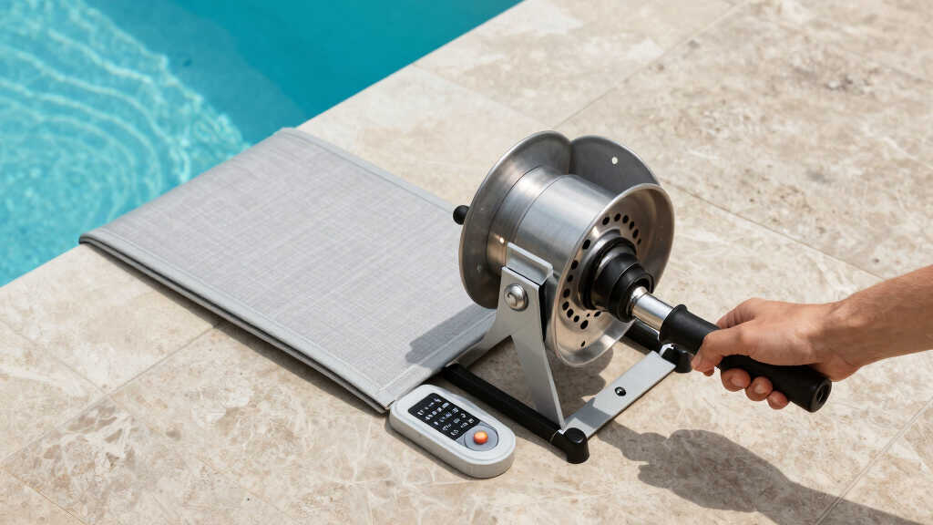 automatic pool cover reel system