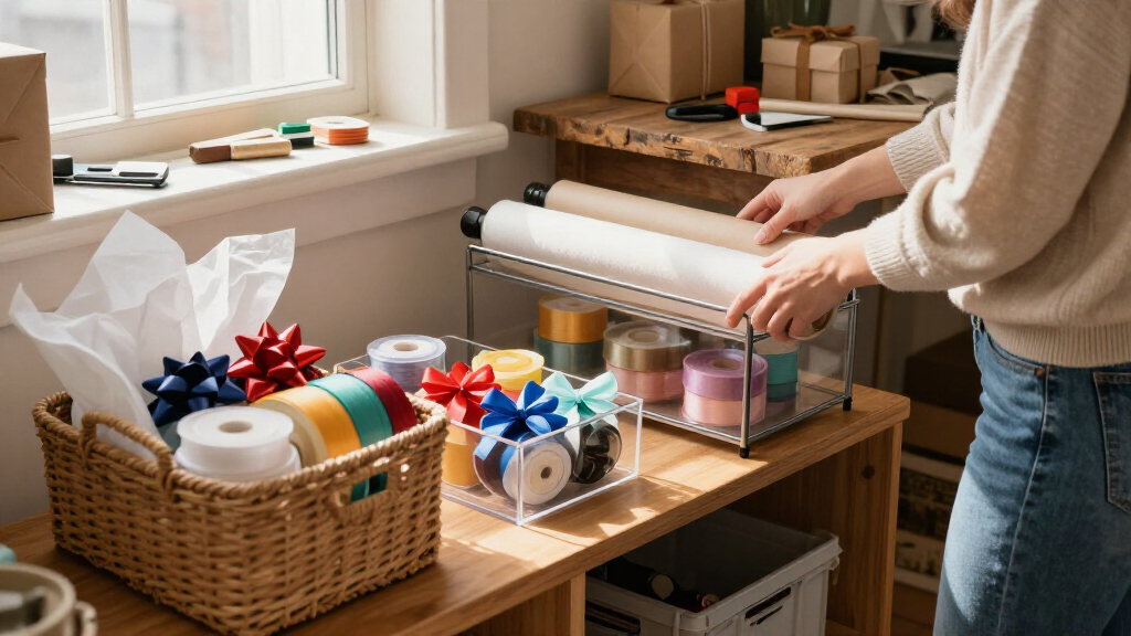 storage for gift wrapping supplies