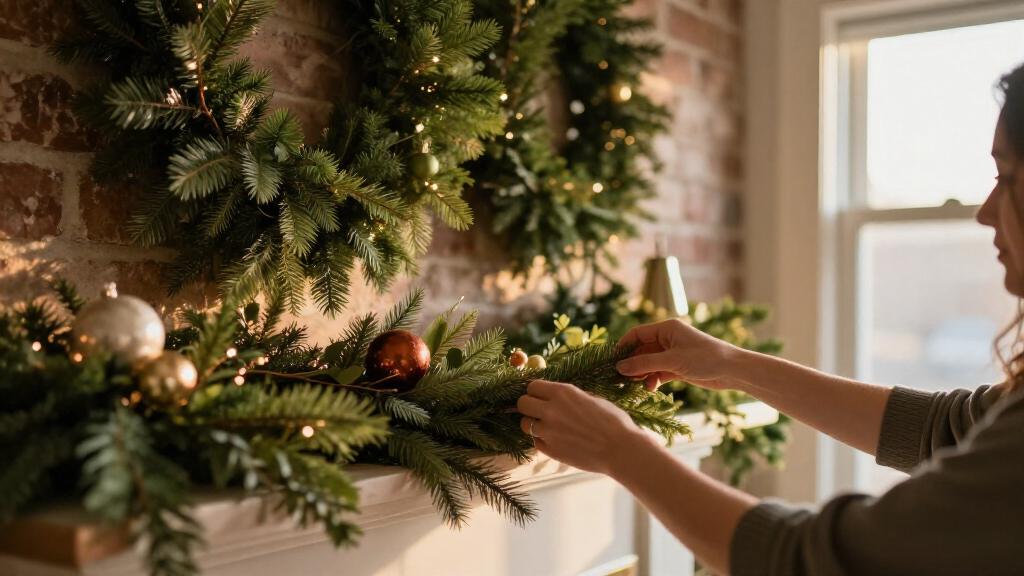 wreaths garland sets for mantels