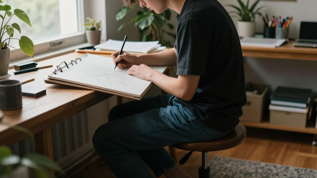 swivel desk stool for drawing working