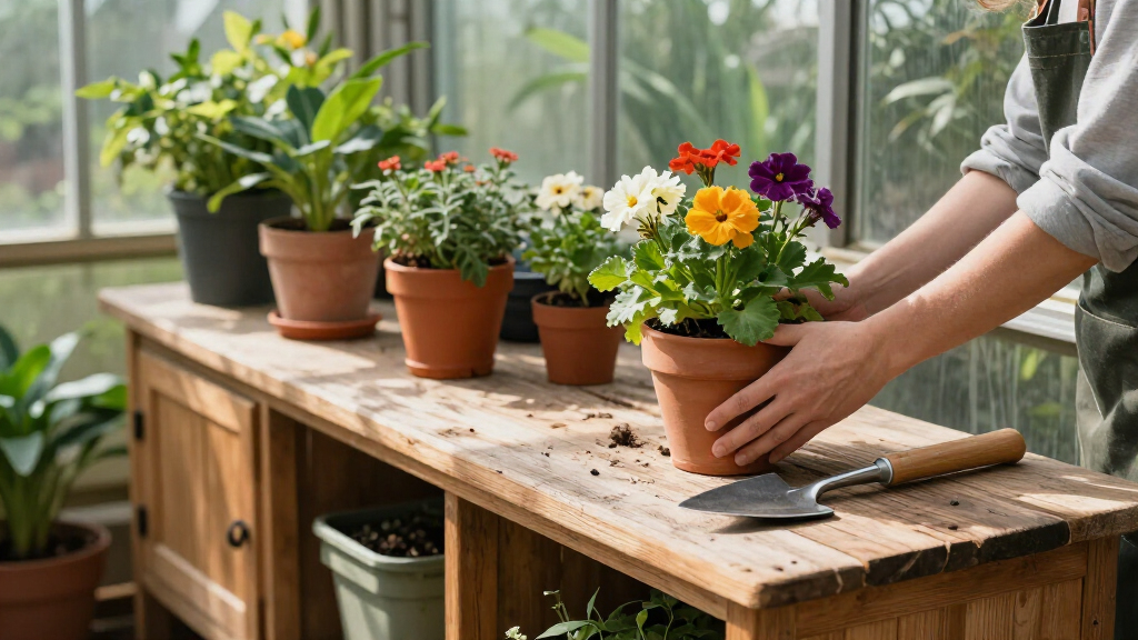 best potting benches with cabinets