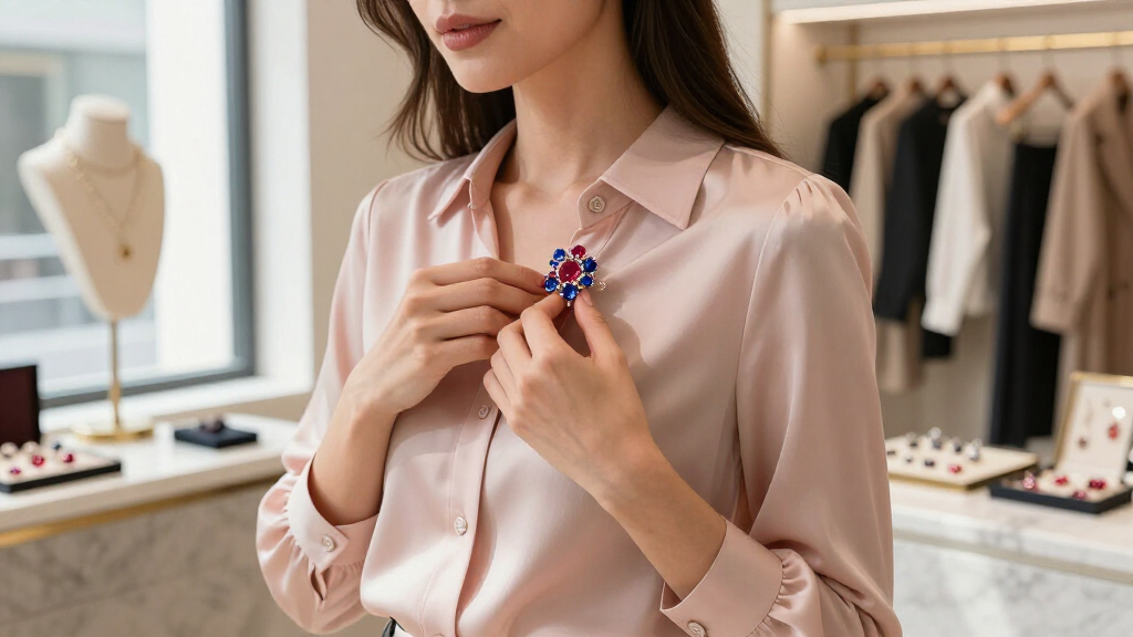 best ruby and sapphire brooches