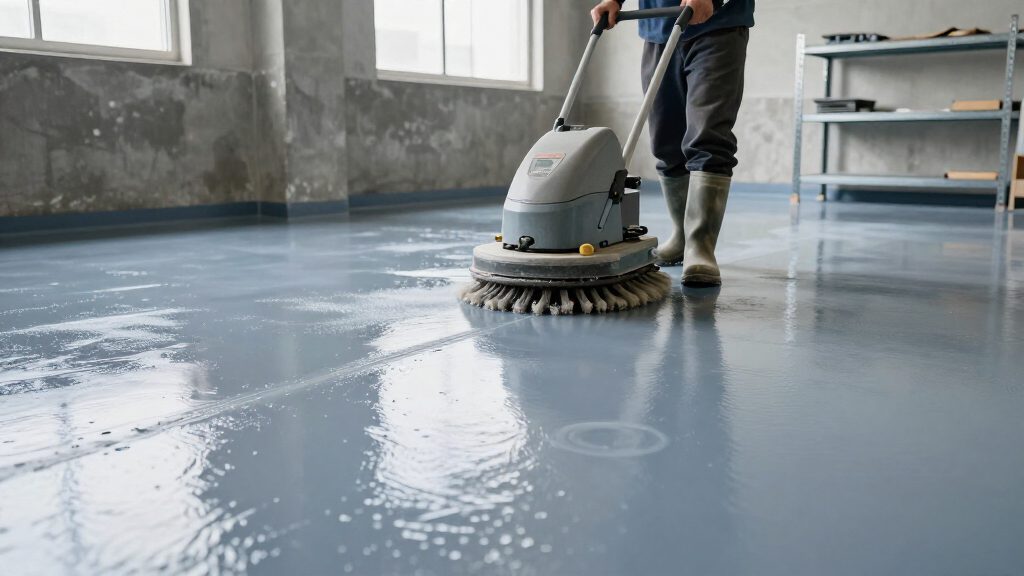 scrubber for epoxy workshop floors