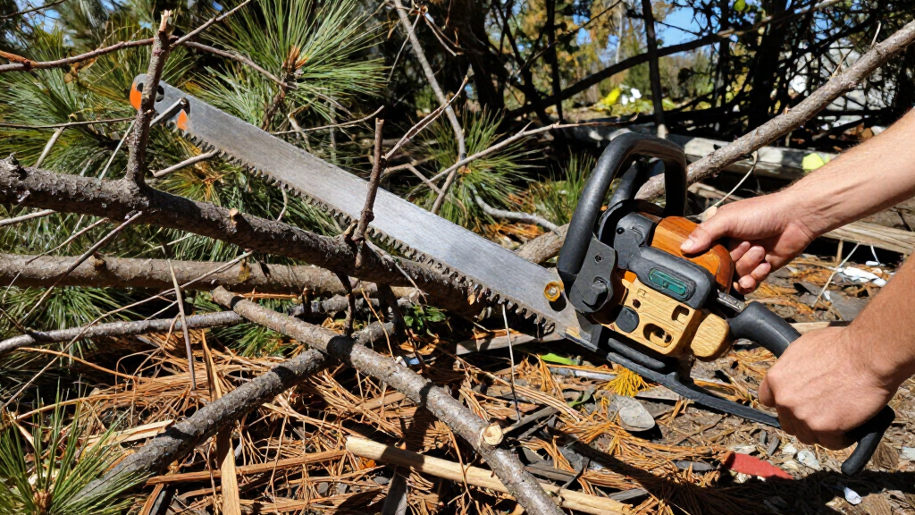 pole saw for storm debris removal