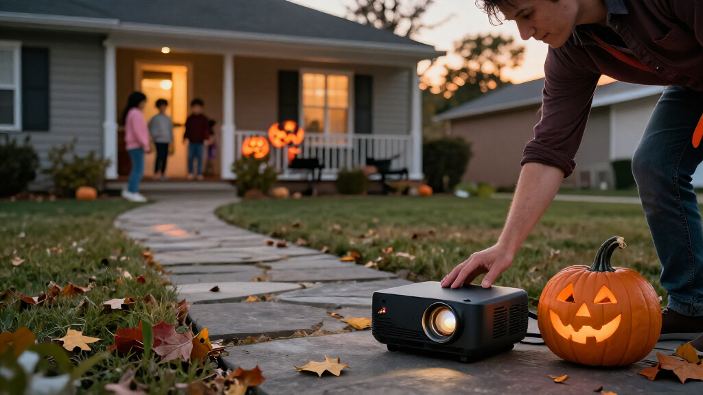 smart Halloween projector lights