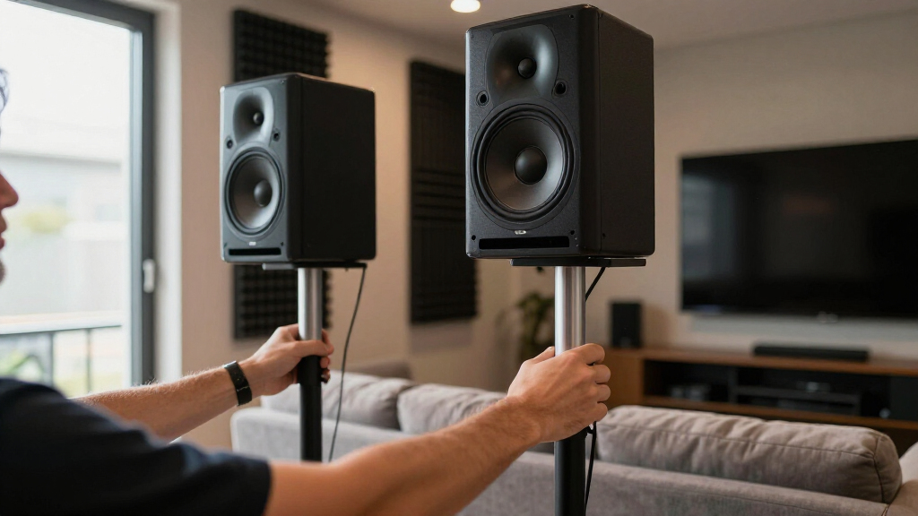 best heavy duty rear speaker stands for Atmos room
