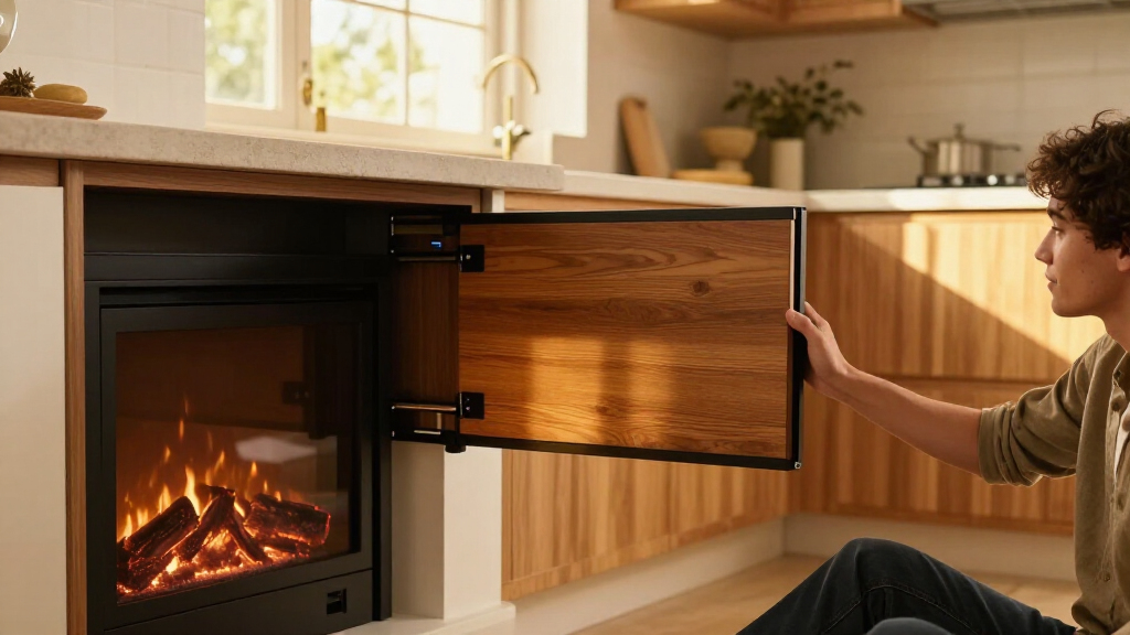 best motorized tv lift cabinet with fireplace
