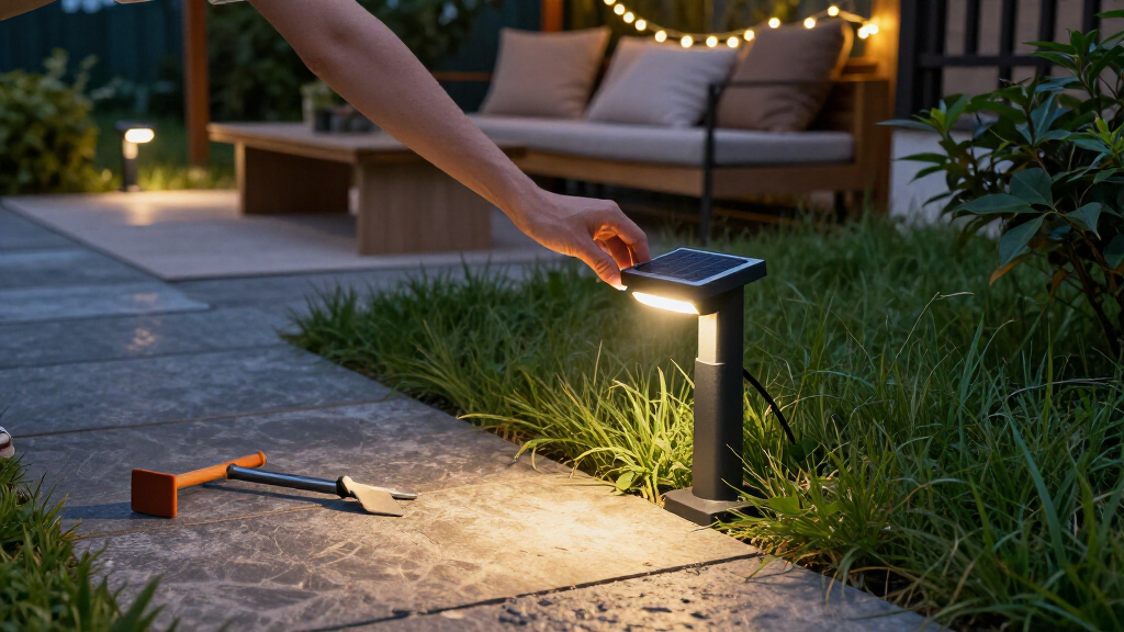 solar landscape lighting with motion sensors