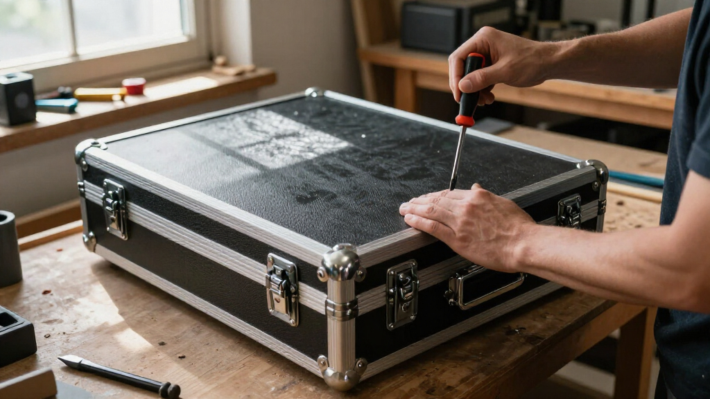 mixer flight cases with reinforced corners