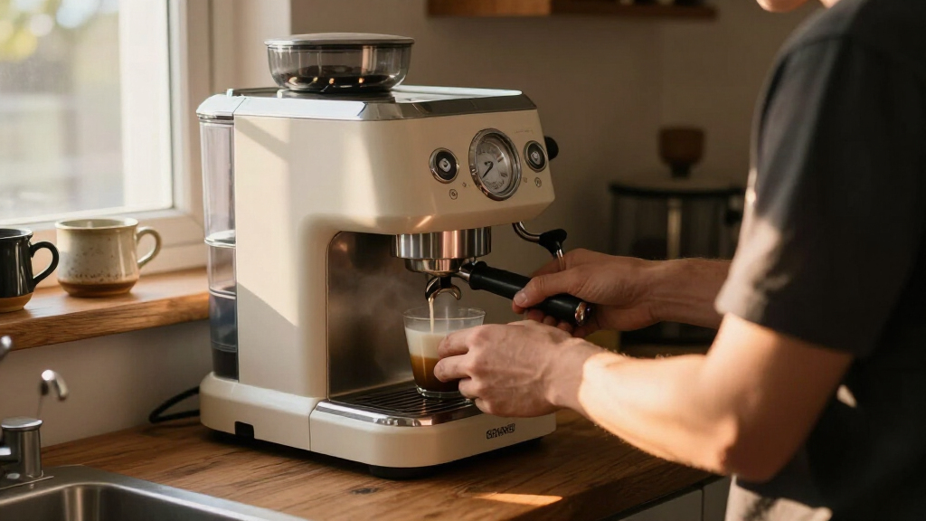 best compact dual boiler espresso machine with front fill reservoir