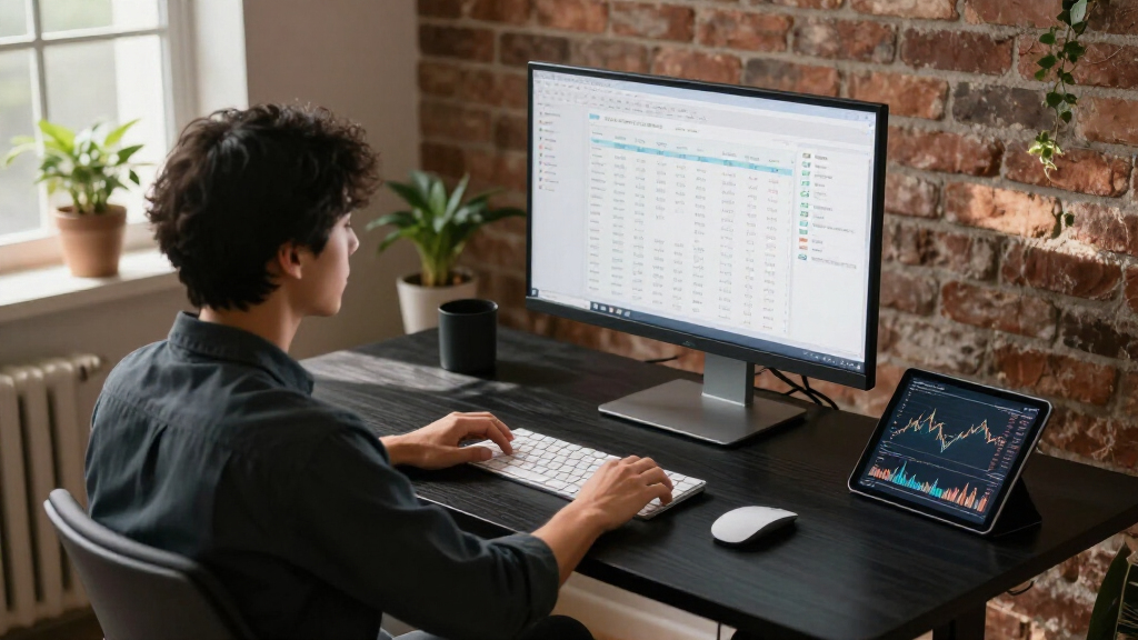 electric standing desk for charting setup