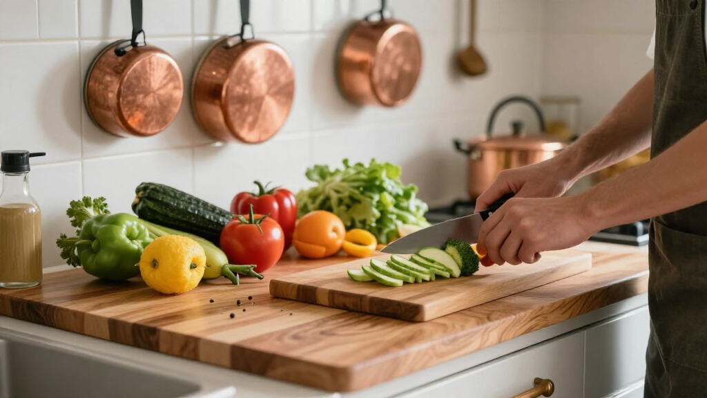 premium butcher block island top for a breakfast nook or station