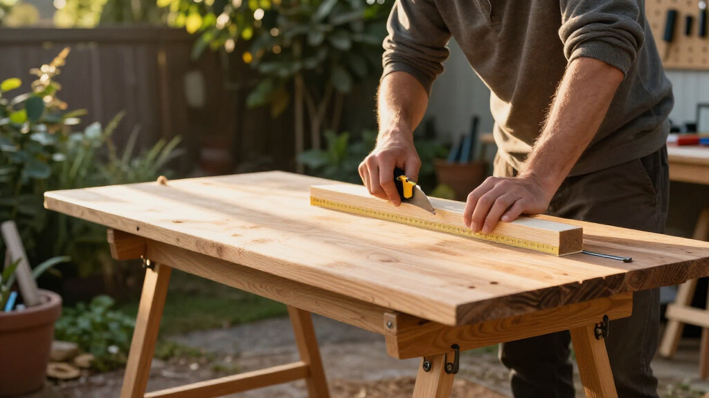foldable woodworking workbench
