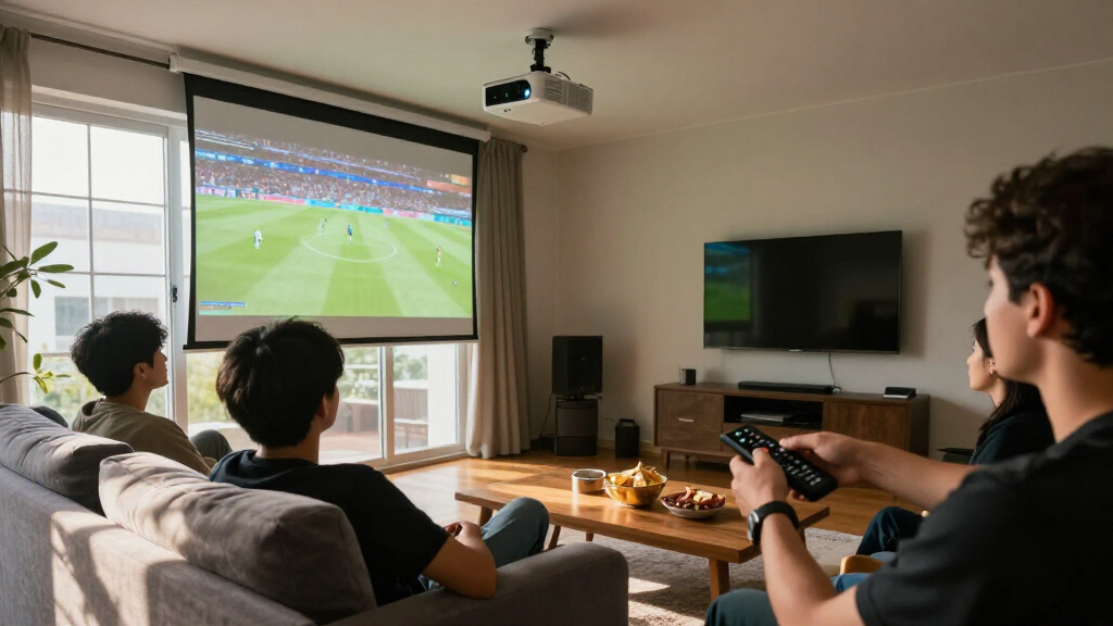 best remote control projector screen for watch parties