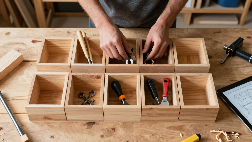 woodworking storage and organization bins