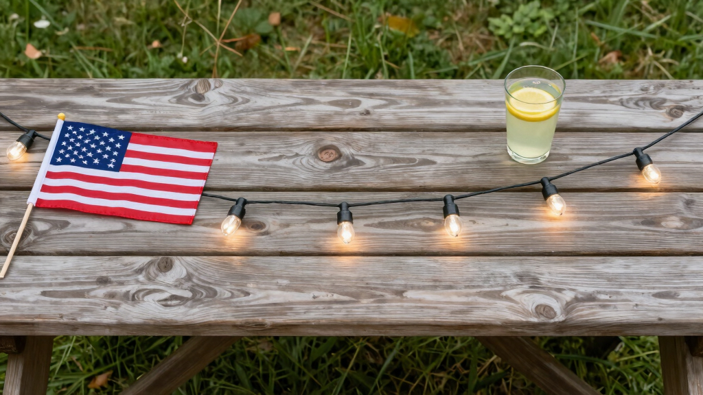 patriotic outdoor string lights