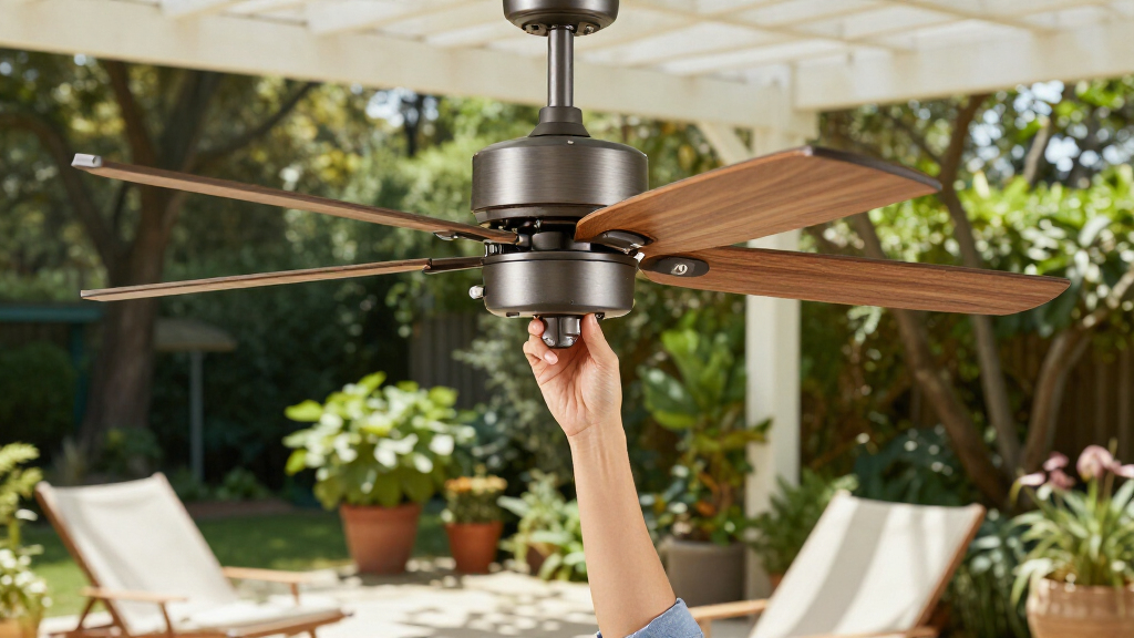 outdoor ceiling fan with adjustable speed control
