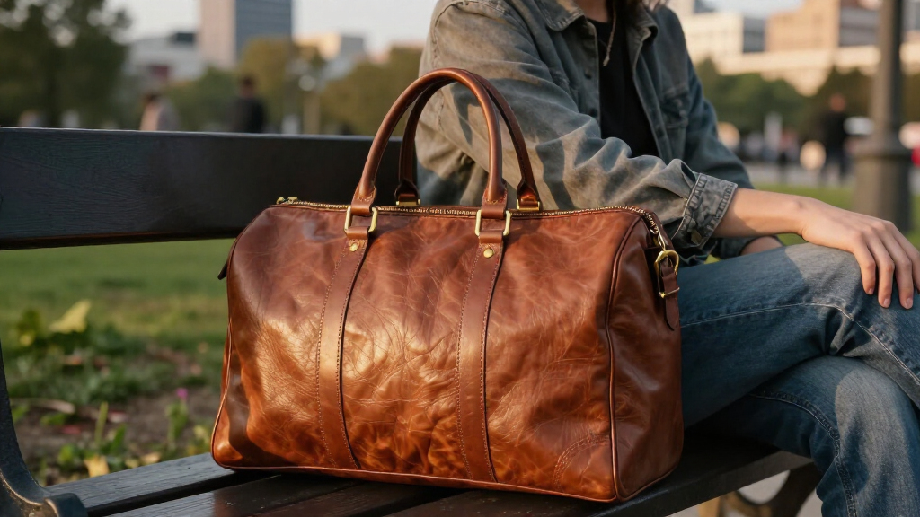 best luxury leather weekender bag