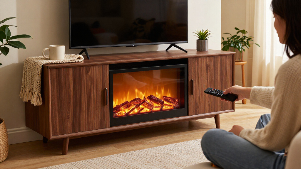 electric fireplace media consoles