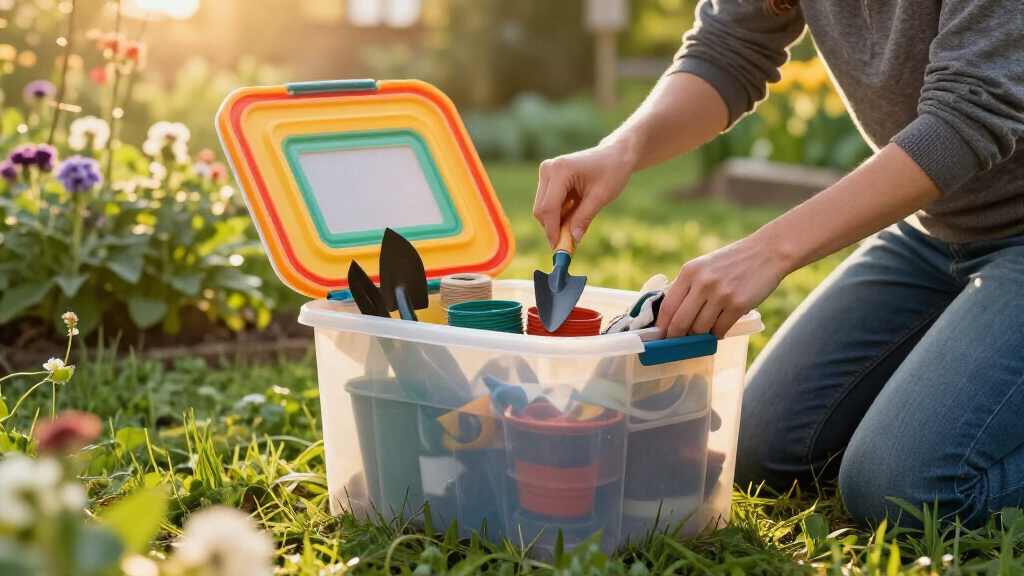 garden storage and organization bins