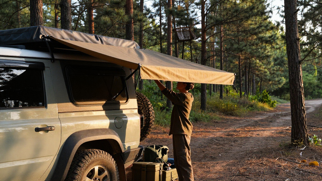 roof awning for overlanding travel