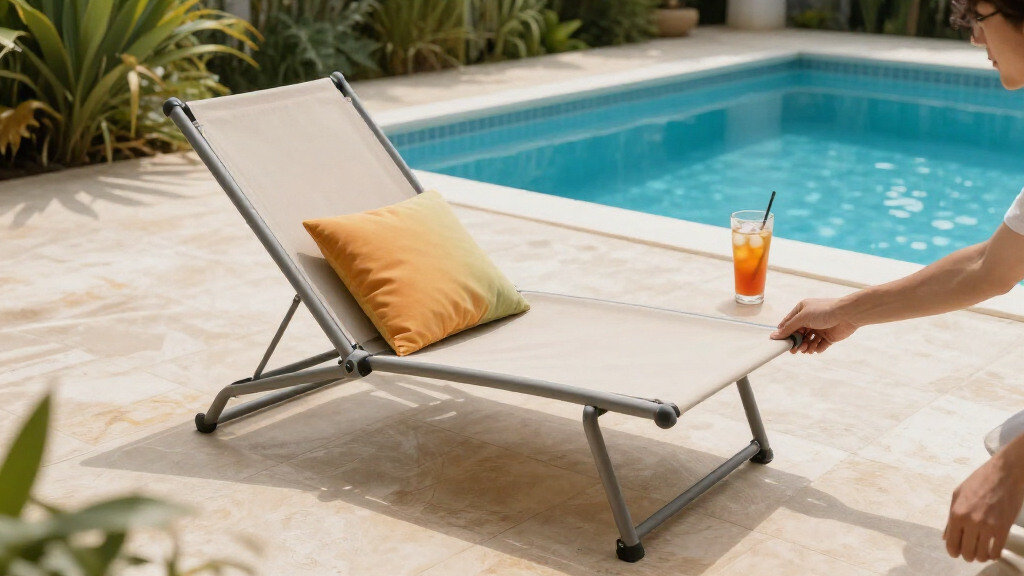 portable poolside loungers