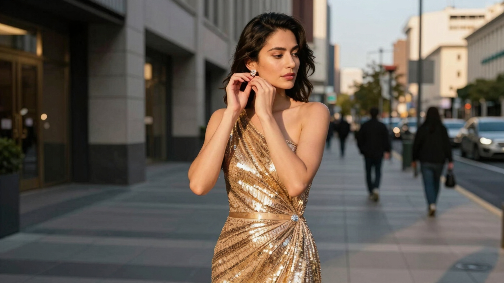 best one-shoulder sequin gowns