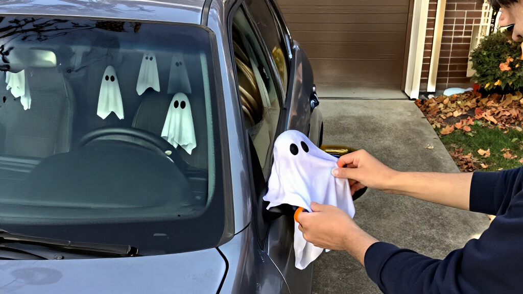 car ghost decorations