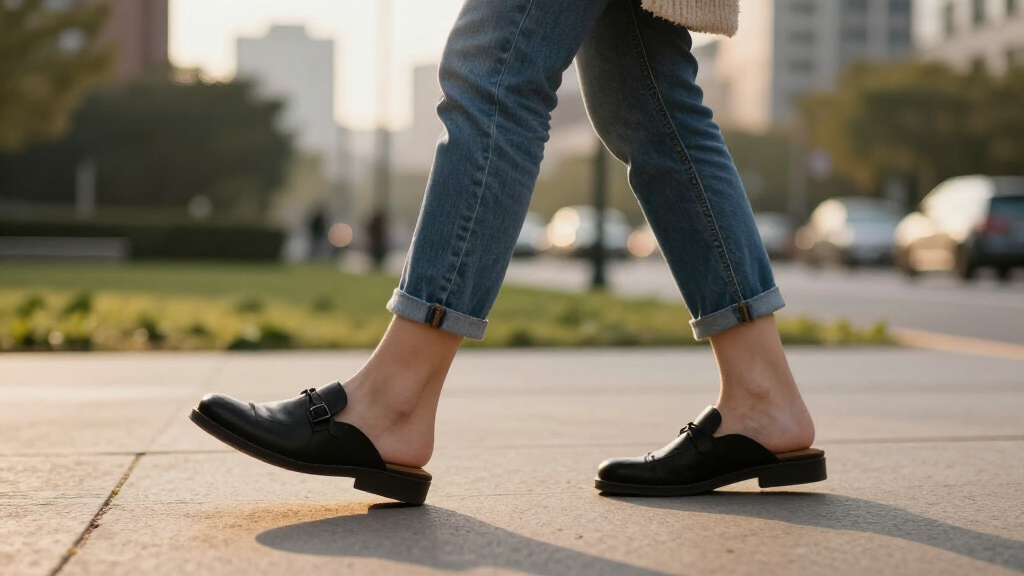 best black mule shoes