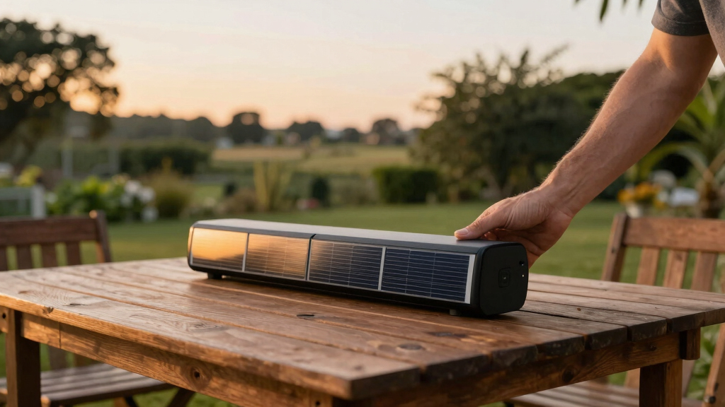 solar-powered outdoor soundbars