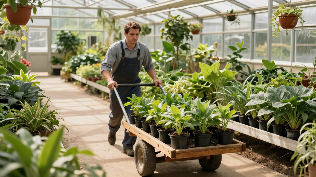 best rolling plant cart for greenhouse work