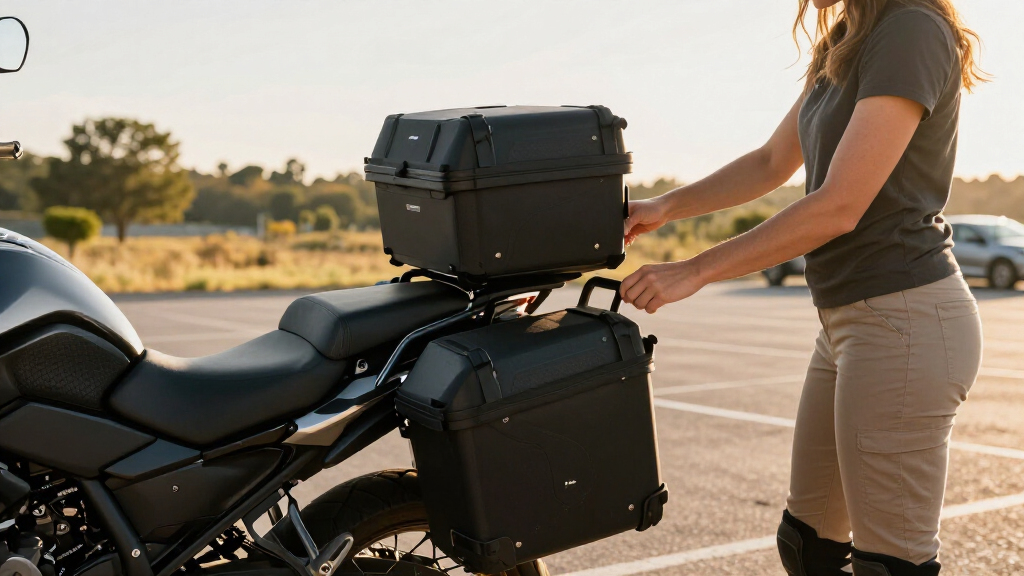 rackless motorcycle luggage system