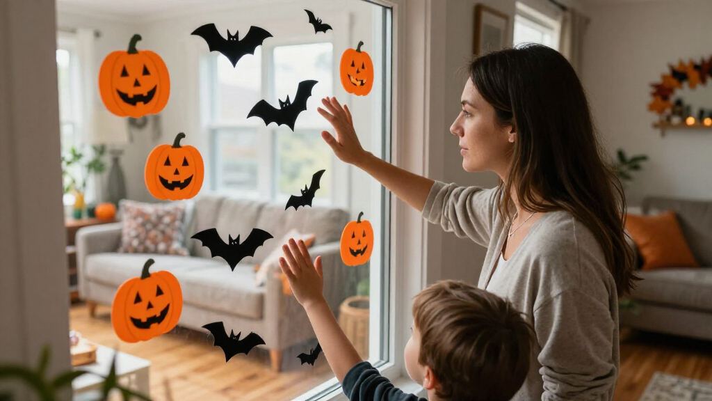 Halloween window clings