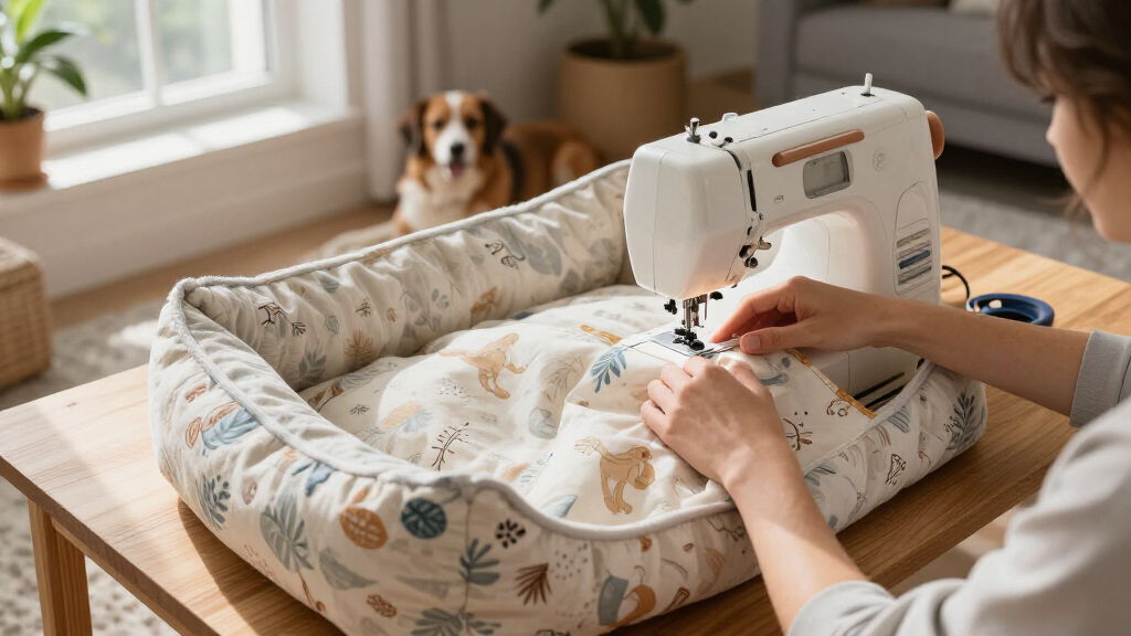 basket and bedding for dog beds