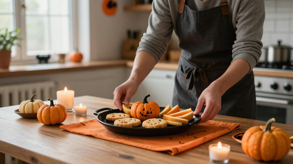 Halloween themed serving platters