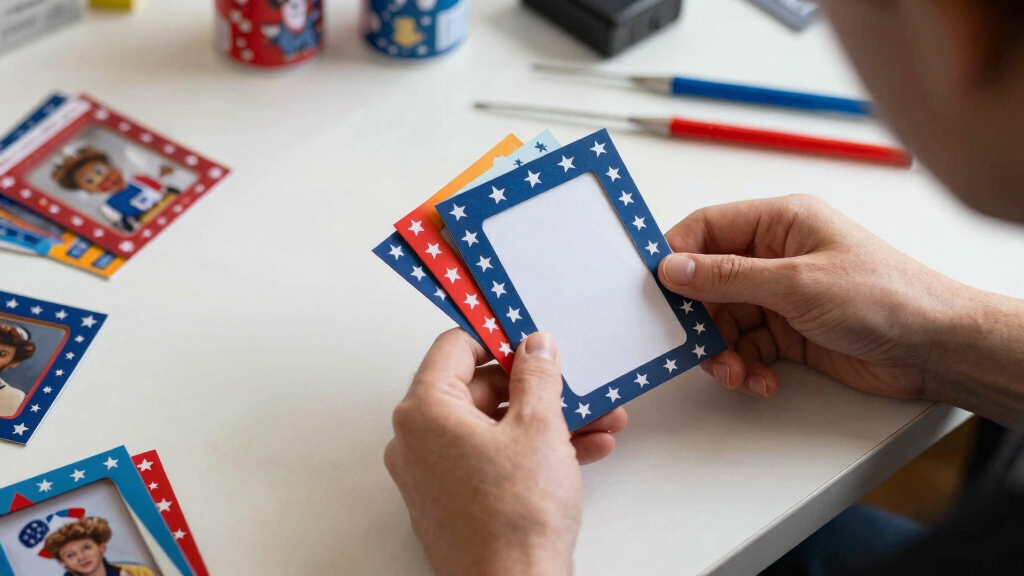 patriotic trading card deck sleeves