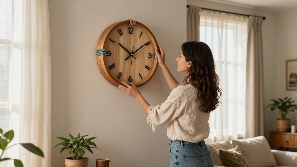wall clock oversized boho