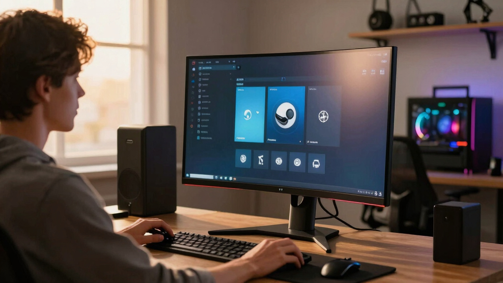 best curved gaming monitors for Steam libraries