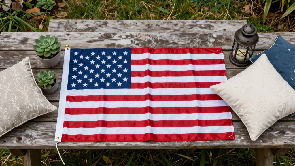 American flag outdoor decor