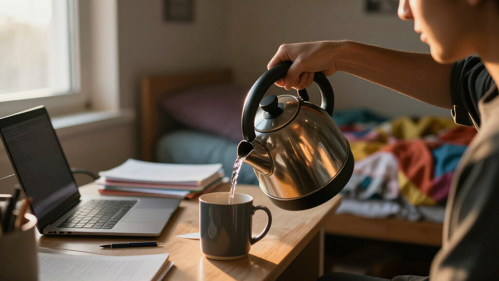 compact electric kettles for students